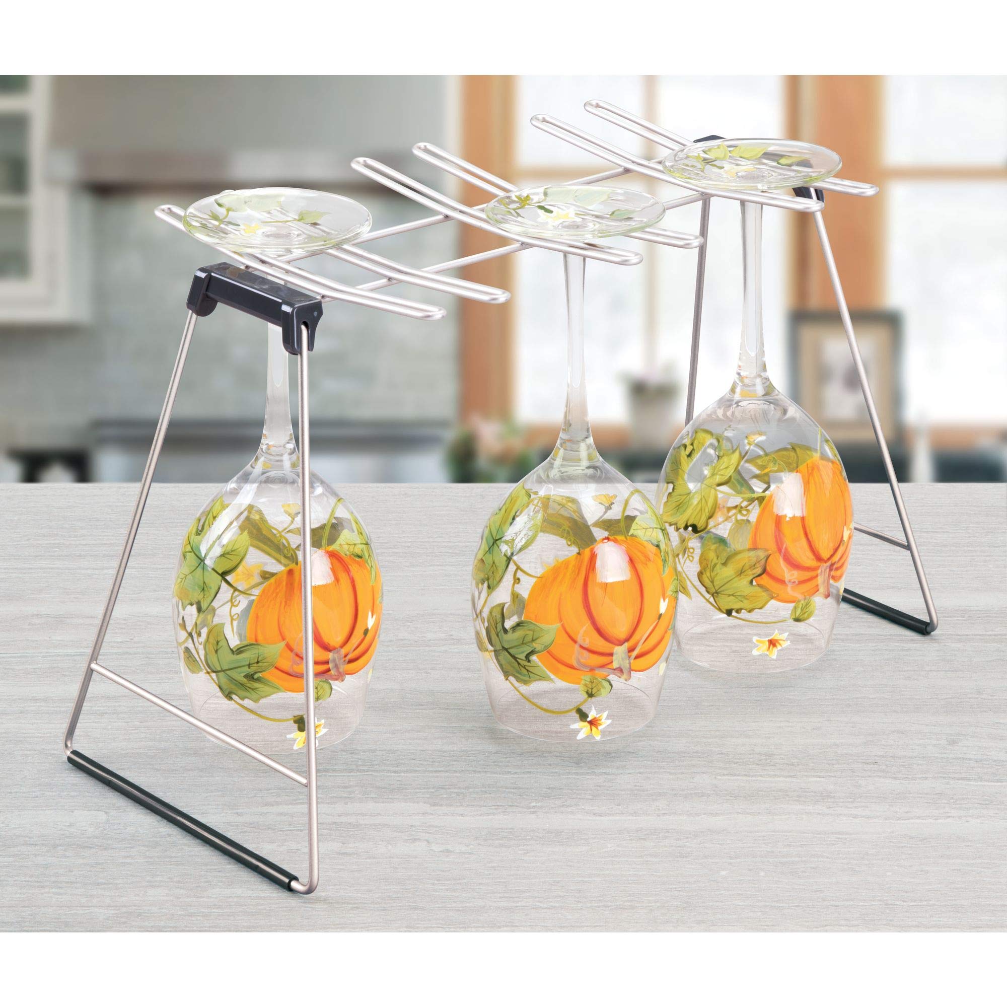 iDesign 57045 InterDesign Classico Free Standing Wine Drying Rack for