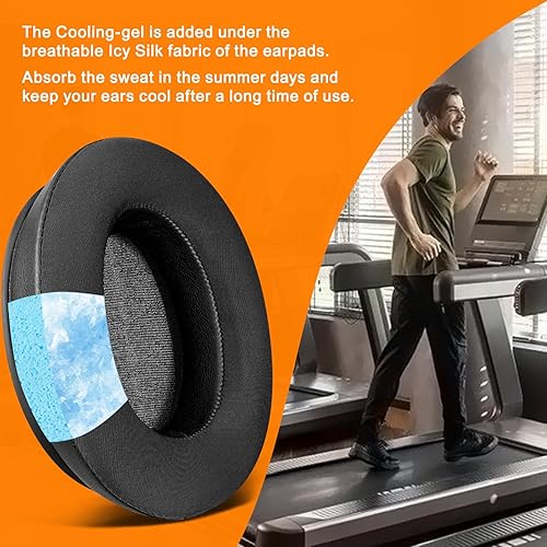 Miniatura 5 de SOULWIT Almohadillas de gel de enfriamiento de repuesto para auriculares Sennheiser HD280HD280-13HD280-ProHD281HMD280HMD280HMD280