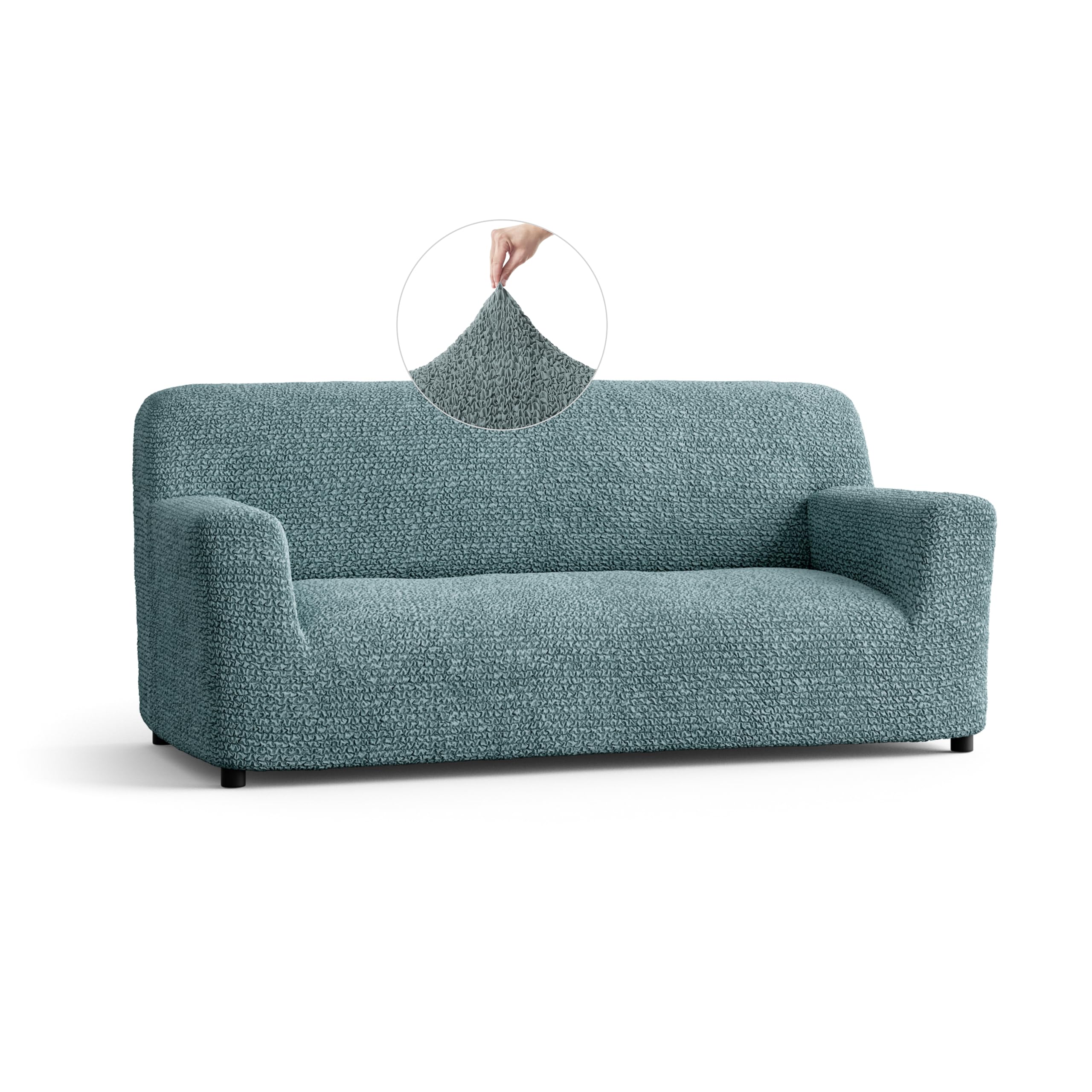 Housse de canapé 3 places extensible en tissu microfibre Paulato pour rénover votre salon