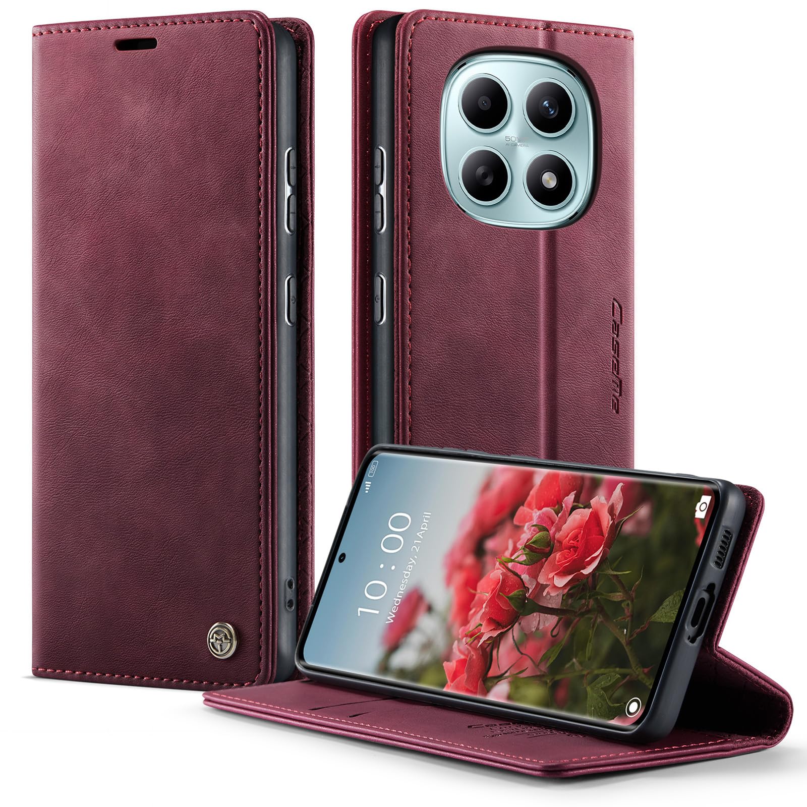 owlhold Handyhülle für iPhone klapphülle Premium hülle Weiches Vintage-Nubukleder Lederhülle