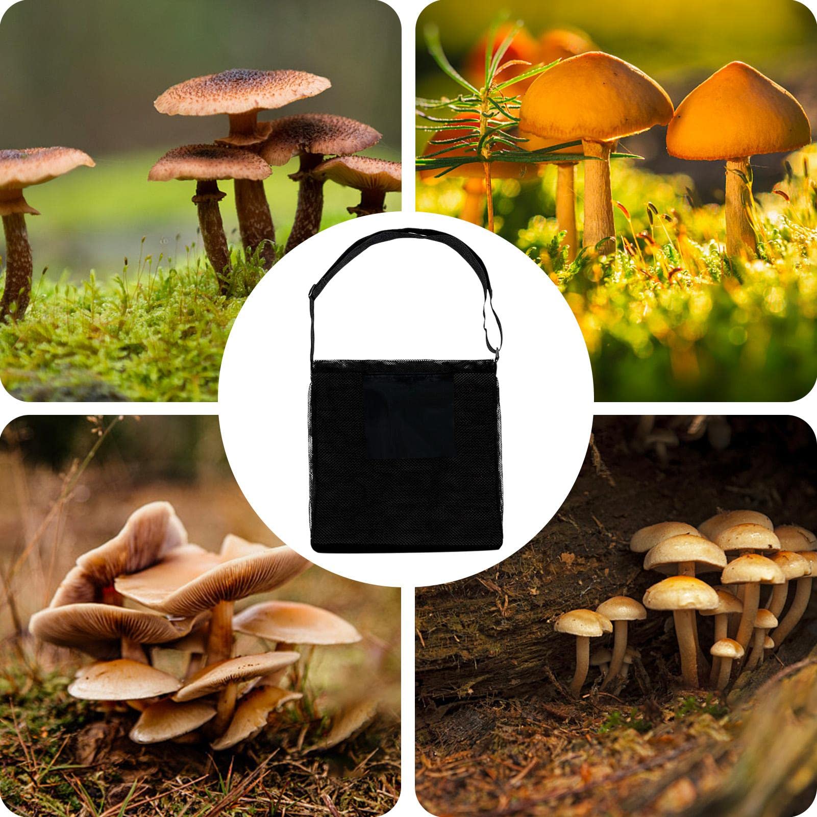 EEEKit Voedselzoektas, Set van 2 Outdoor Paddenstoelzakken, Oogsttas Bushcraft Riemzakken voor Kamperen Wandelen, Bruin en Groen EEEKit Voedselzoektas, Set van 2 Outdoor Paddenstoelzakken, Oogsttas Bushcraft Riemzakken voor Kamperen Wandelen, Bruin en Groen