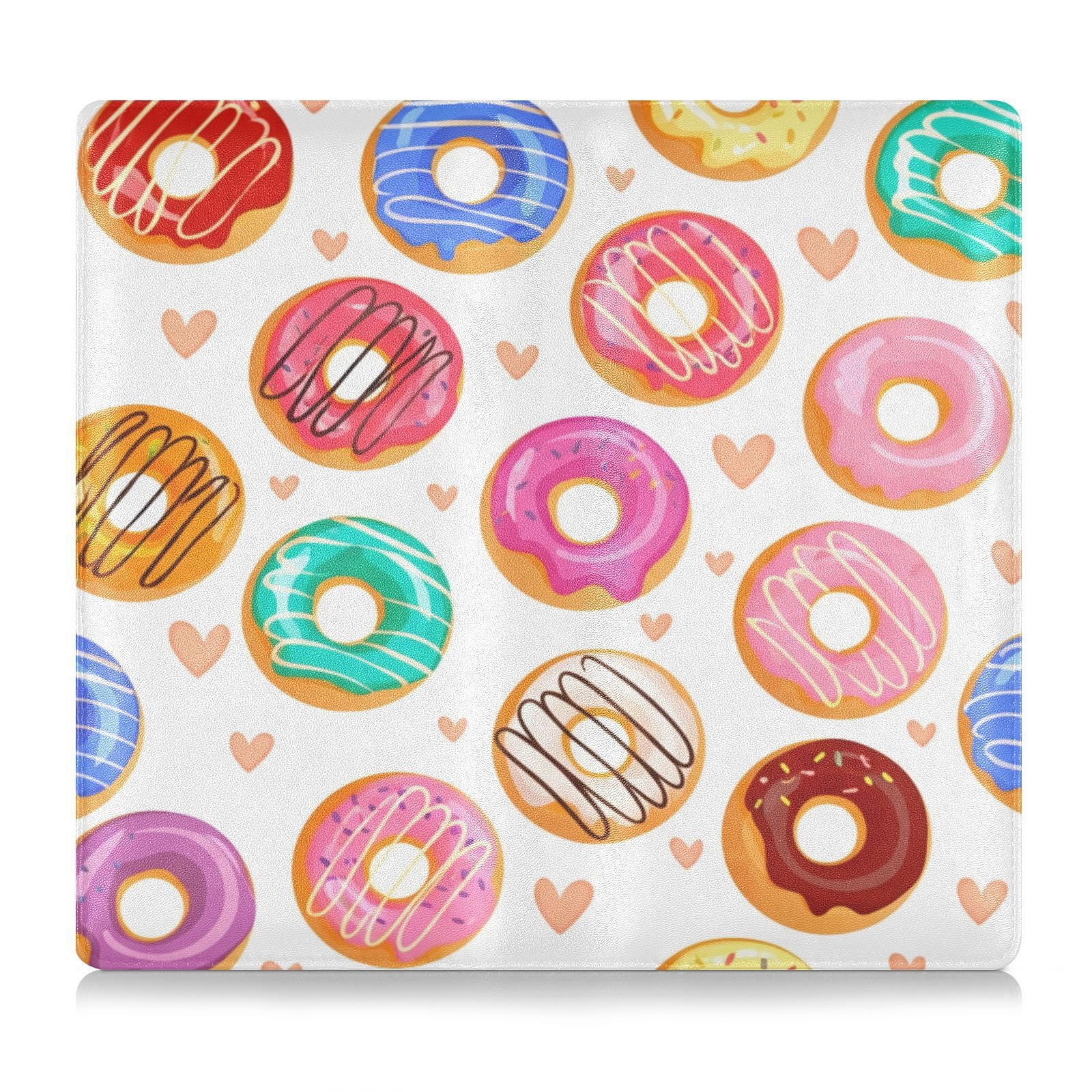 BURSTDDY Doughnuts Leather Car Registration and Insurance Holder,Registration and Insurance Card Holder Glove Box Car Organizer Car Document Holder for Cards, Driver License