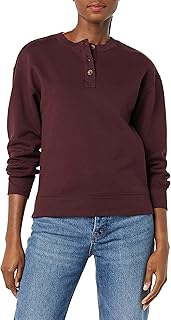 Sudadera Henley de Forro Polar con Corte Holgado (Disponible en Tallas Grandes) Mujer