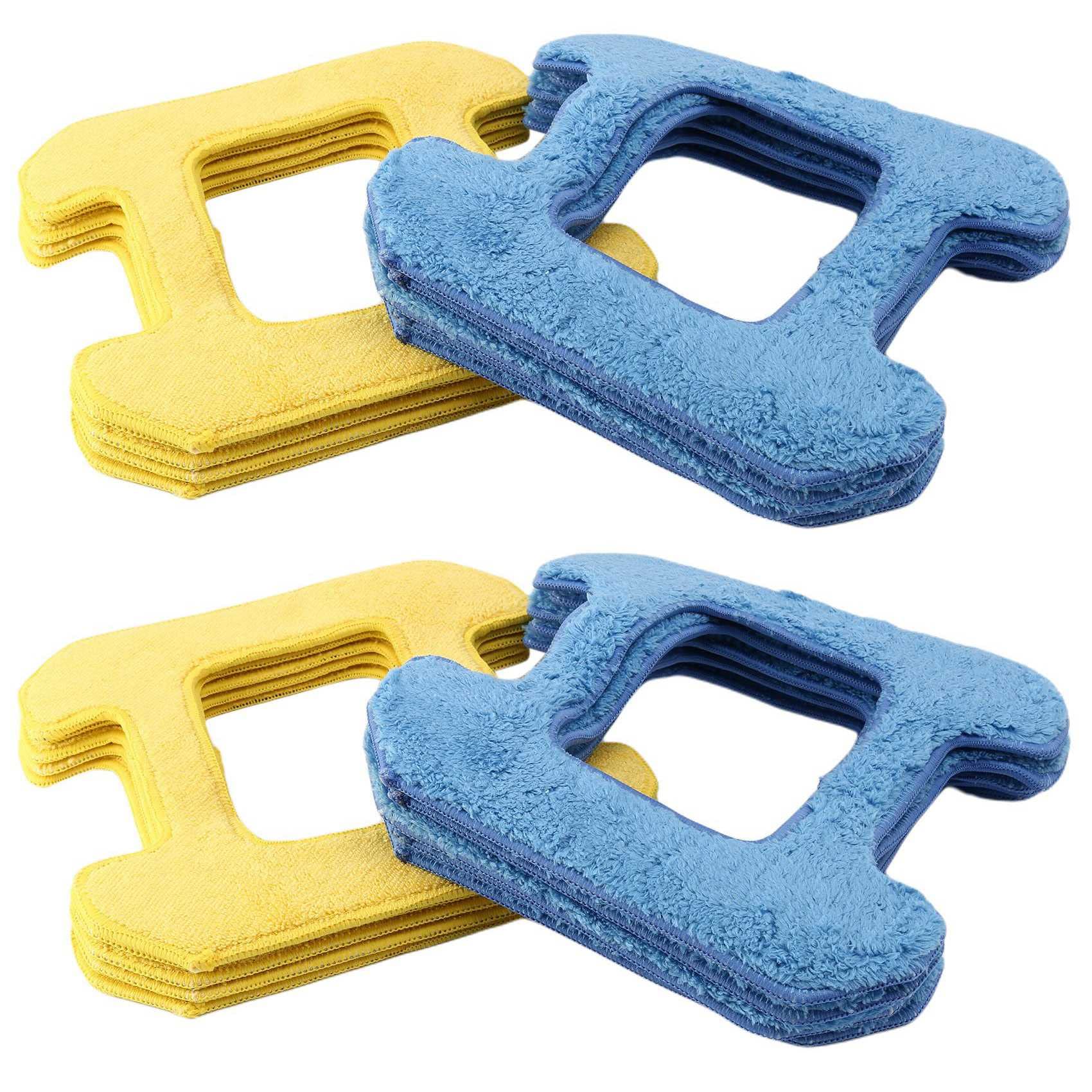 Juego de 2 almohadillas de fregona para limpieza de ventanas 298, material de microfibra premium, limpieza húmeda+seco