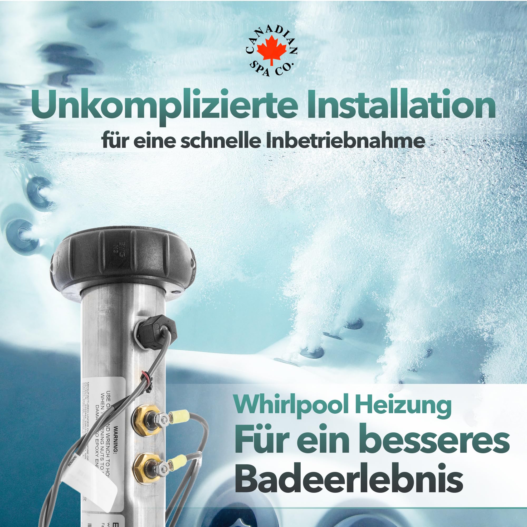 CANADIAN SPA CO. Hot Tub Heizung 3 kW BP Heizer mit Molex Plug (M7), Hot Tub Heizung Plug N' Click für BP600/2100