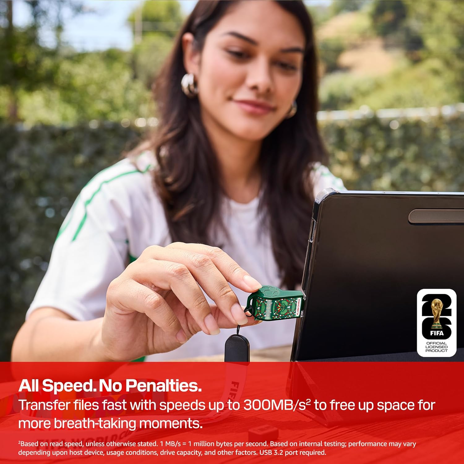 SANDISK 128GB USB-C Flash Drive, FIFA World Cup 2026 Edition - Up to 300MB/s Transfer speeds, USB 3.2 Gen 1, USB Type-C - Green, Mexico - SDCZIA-128G-G46G