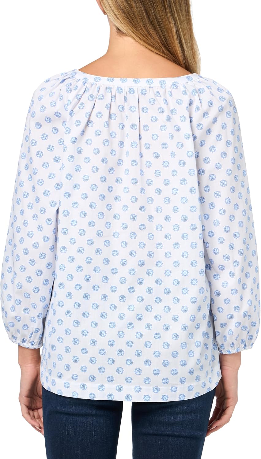 Nautica Womens Tunic Long Sleeve Popover Shirt - Image 2