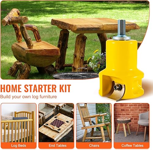 Miniatura 2 de VEVOR Tenon Cutter, 1.5"  38 mm Diameter, Premium Aluminum & Steel Log Furniture Cutter, with Dual Curved Blades & Button Screws Home Master Kit,