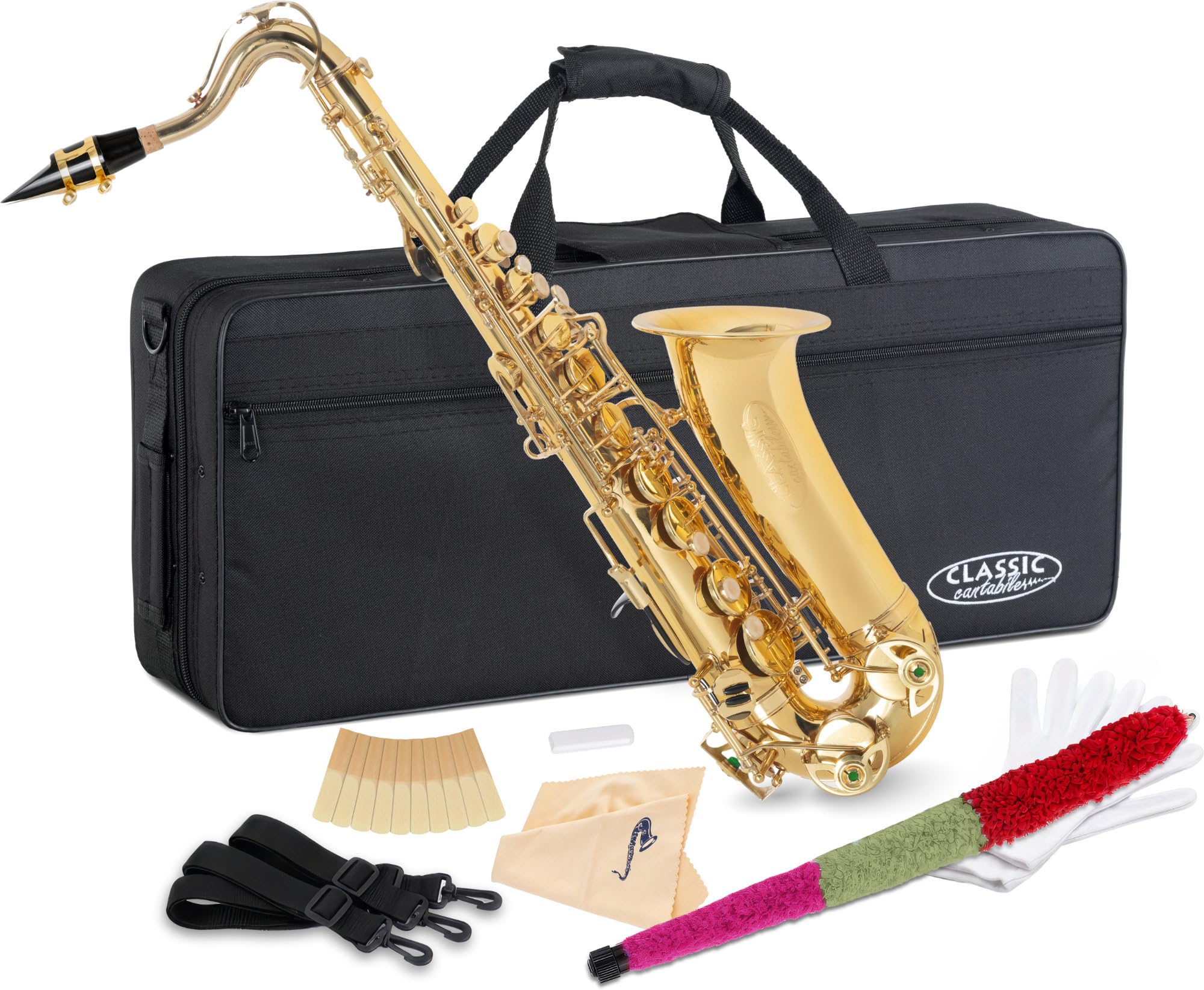 Classic Cantabile Youngstar AS-420 Set Ance Sax Contralto, Generale | Meccanica ergonomica adatta ai bambini con chiavi ravvicinate, Senza chiavi D#/E/F e meccanica a campana, Con portaspartiti