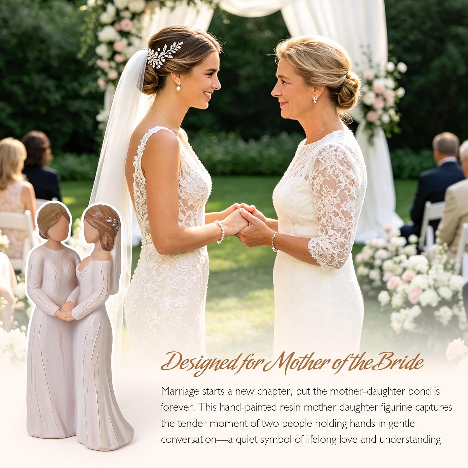 Lnrkai Mother of The Bride Gifts from Daughter, Mother Daughter Figurine image 4