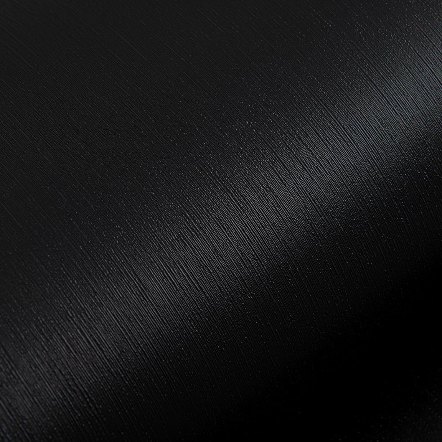 HyunHome Plain Peel and Stick Wallpaper with Embossed Vertical Stripe Pattern Linen Textured Removable Contact Paper Waterproof Self-Adhesive Wall Paper (Black, 23.6"x393", Solid) Black Solid 23.6" x 393"