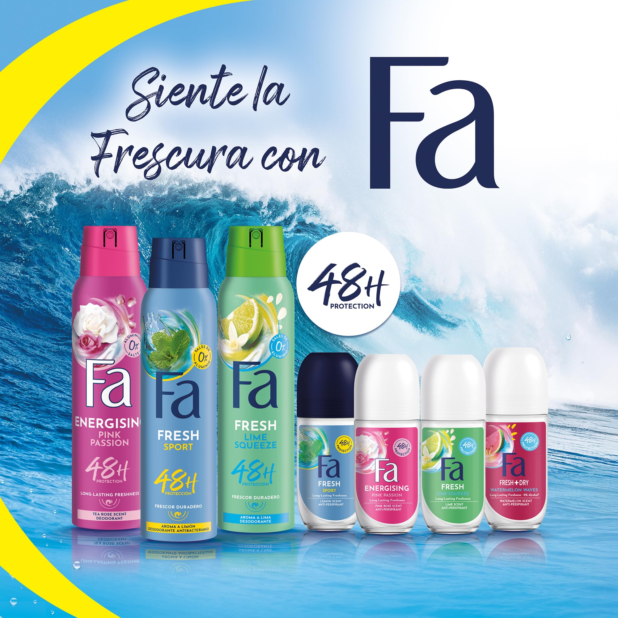 Fa - Deodorante Roll-On Pink Passion - 50 ml (confezione da 6) Totale: 300 ml