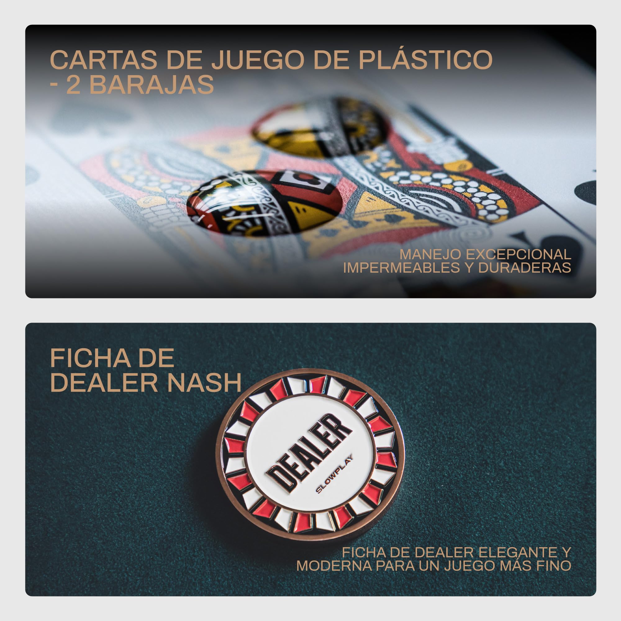 SLOWPLAY Nash - Juego de fichas de póquer de cerámica para Texas Hold'em, 500 Piezas [con valores numerados], fichas de póquer de 39 mm, 10 g Cada una | Cuenta con una Caja de fichas de Alta Gama con