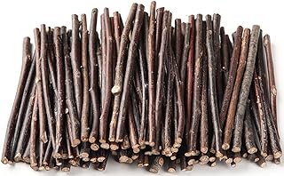 Wood Log Sticks for Crafts 4 Inch Long Birch Wood Craft Sticks Natural Twigs Sticks for Crafting DIY Crafts Supplies Photo Props School Projects Card Making
