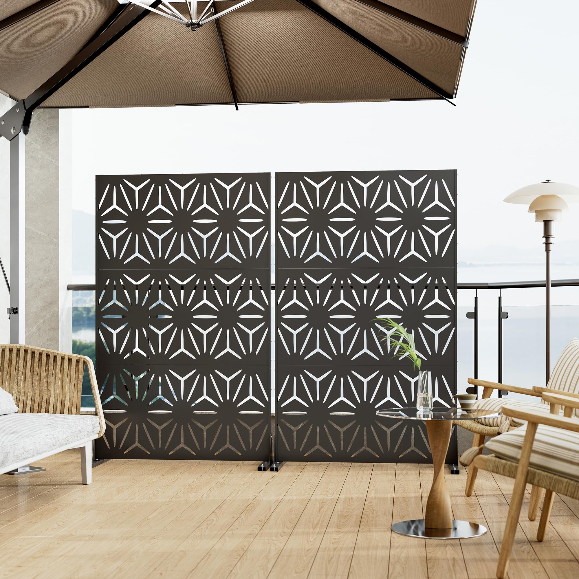 QINPTWUT Metal Privacy Screen