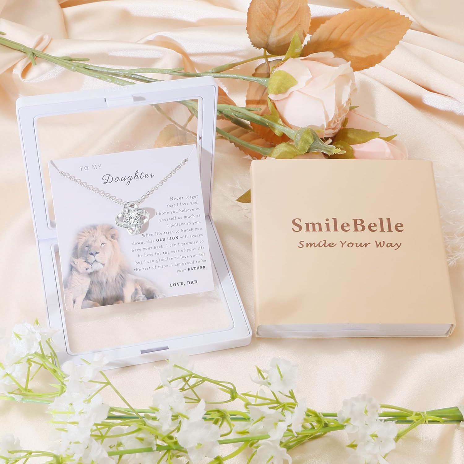 Smilebelle Daughter Gifts from Mom, to My Daughter Necklace from Dad as Valentines Day Gifts for Daughter, Crown Necklace to Me from Mom for Graduation, Queen Jewelry from Father to Me as Birthday Jewelry - Image 4