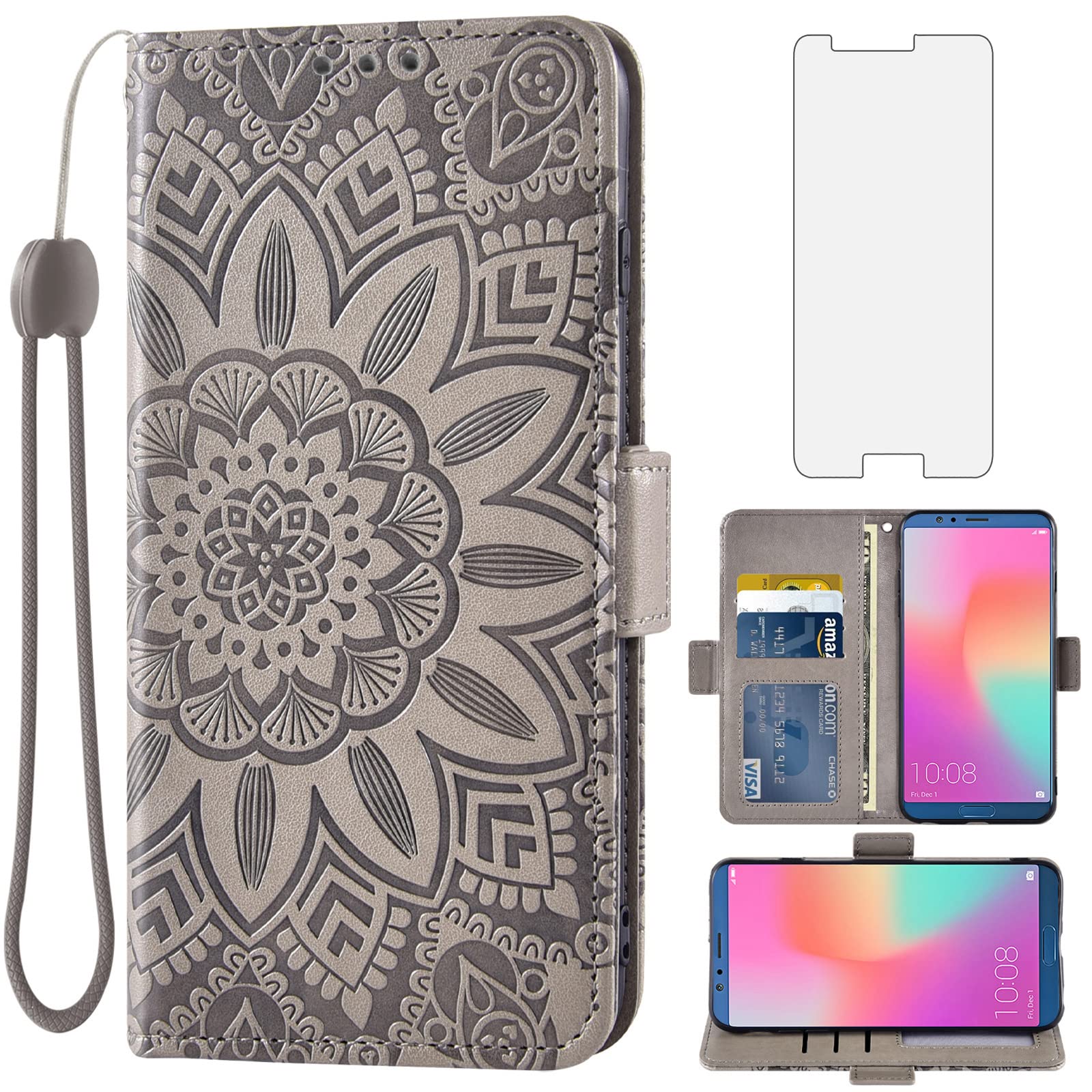 Asuwishphone Case For Huawei Honor View 10 V10 With Tempered