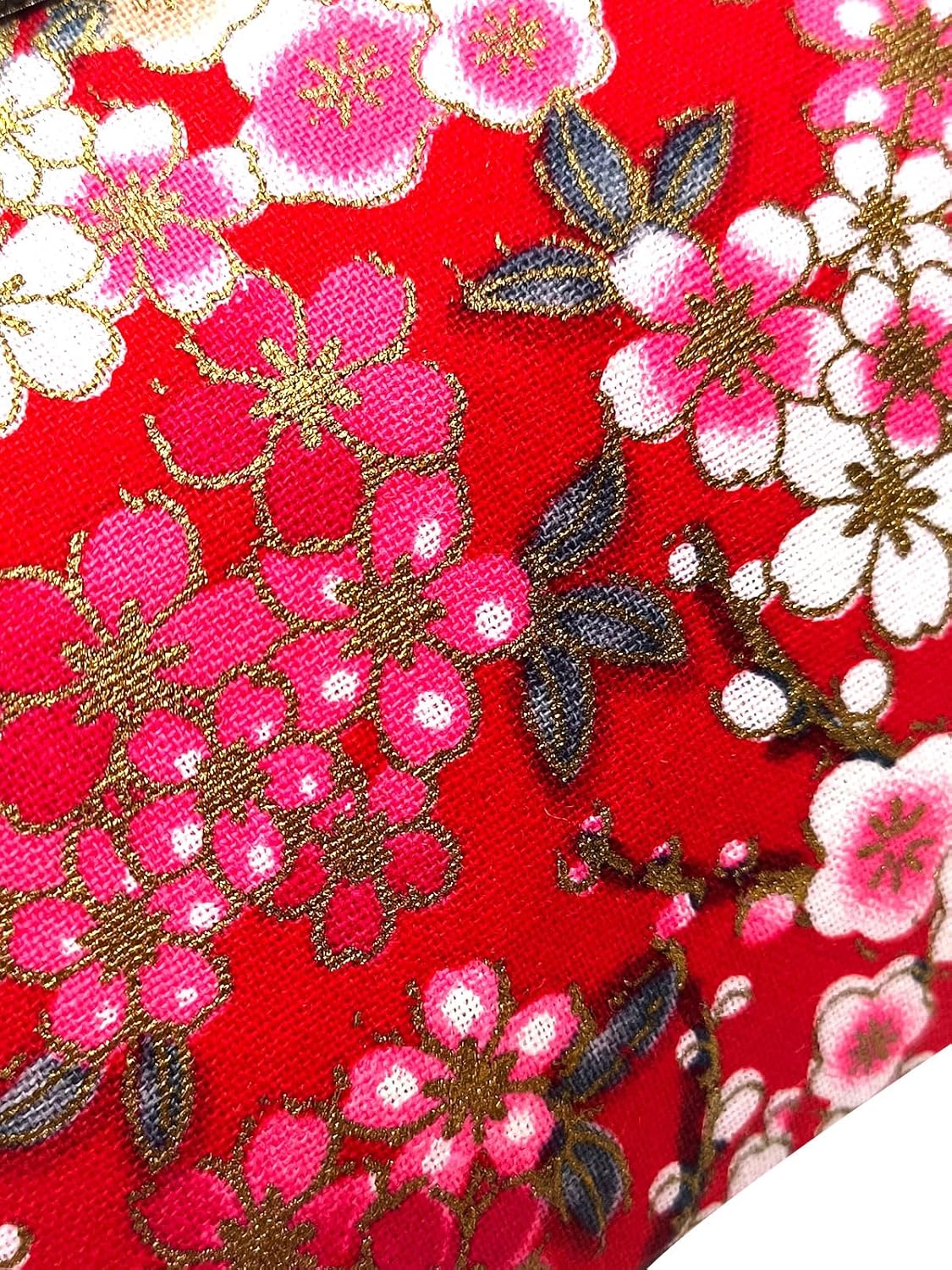 Cotton Flower Pattern Vintage Buckle Coin Purse Kiss Lock Wallet(red) - Image 5