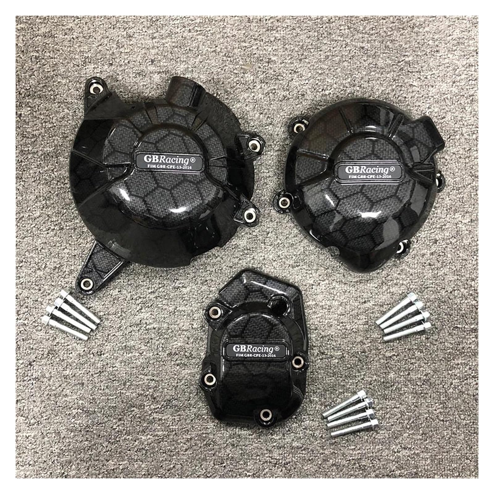 Protection De Carter De Moteur Couvercle Moteur Moto Automobile KAWASAKI Z900 2017 – 2023 Ensemble Protection Couvercle De Moteur Secondaire Carter Allumage Pour Moto(Carbon fiber texture)