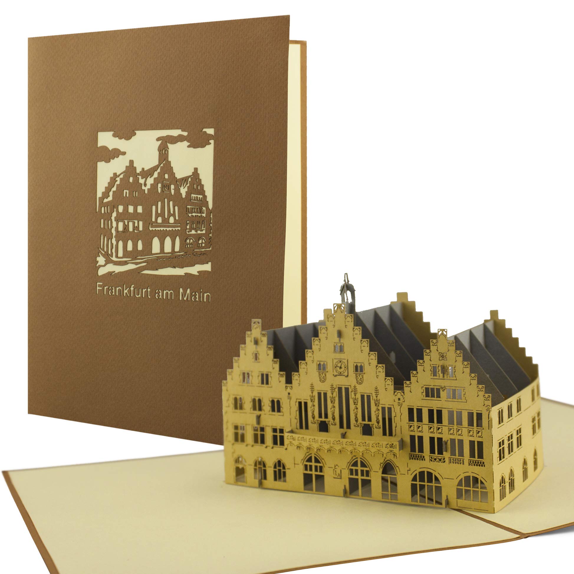 Diese-Klappkarten Frankfurter Römer, landmarks, Frankfurt am Main, souvenir, travel voucher A19