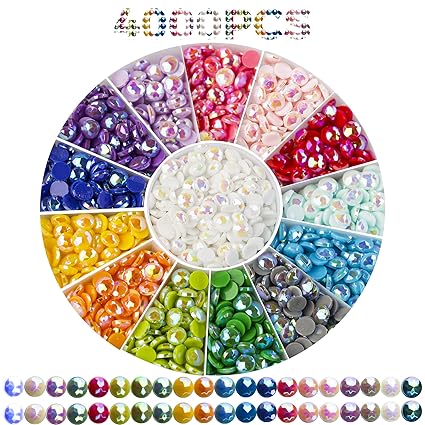 AB Luxury Shiny Stones for Diamond Painting Accessories,4000 Pieces 20 Colors Diamonds Replacement, Round Sparkle Beads for Nails Gems Art Crafts or Ornaments (200 pcs per Bag)