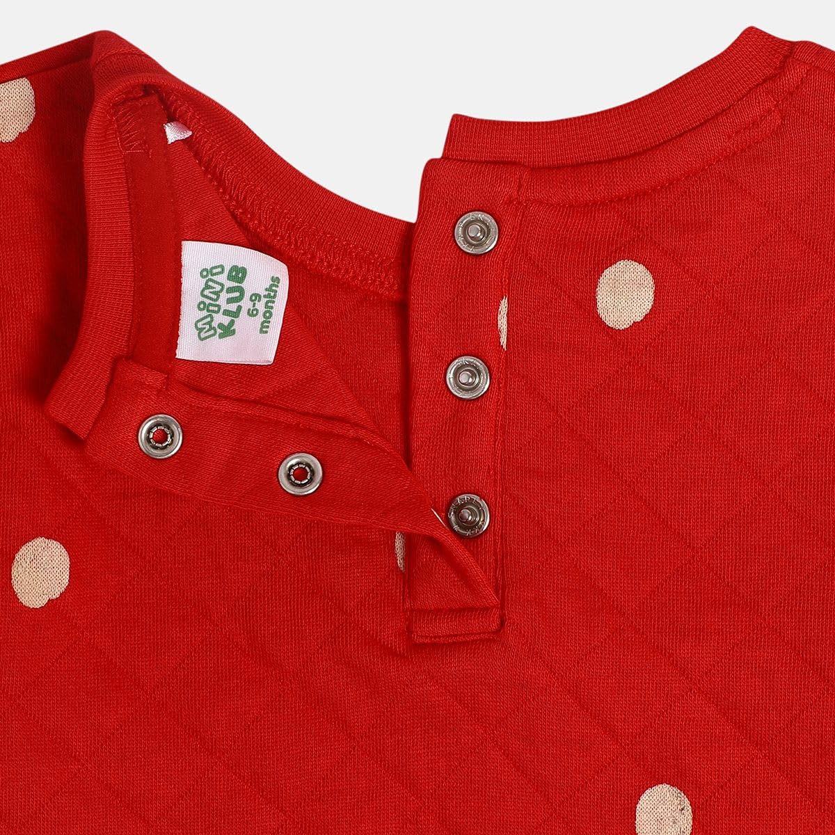 miniklub Baby Girls Round Neck Full Sleeve Red Color Knit Sweat Shirt (9-12M) 2