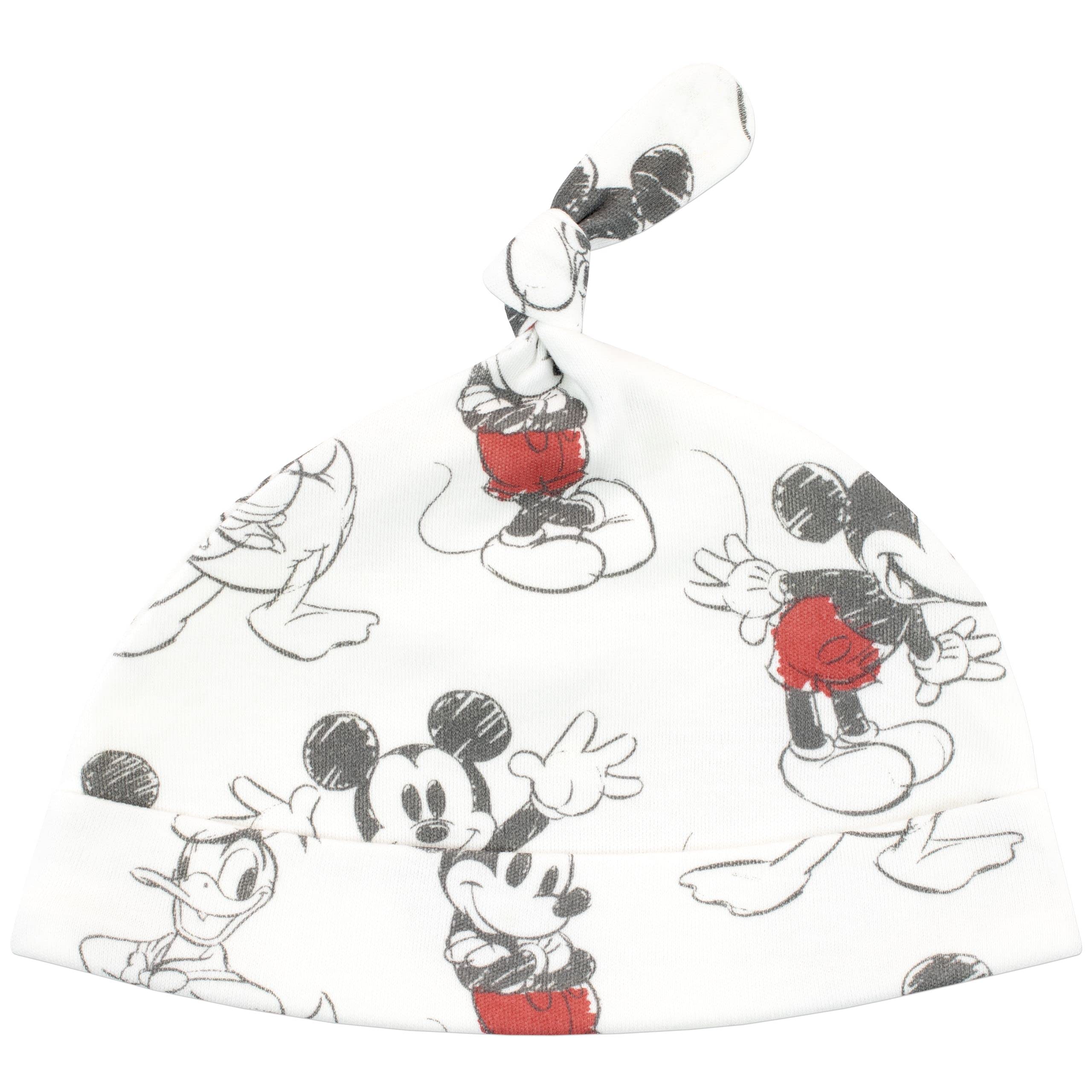 Disney Baby Jungen Mickey Mouse und Donald Duck Bodysuit mit Hut und Latz Outfit 5-teiliges Set Mehrfarbig 86