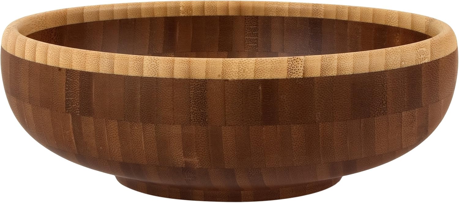 Totally Bamboo Classic Bamboo Serving Bowl, 10" x 10" x 3-1/2"