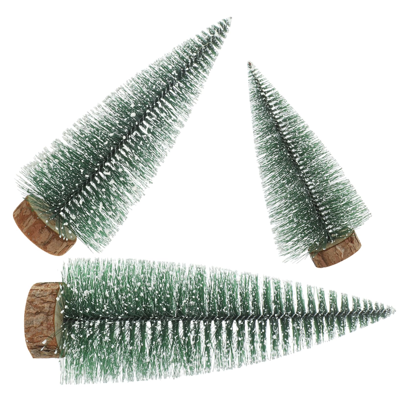 BUGUUYO 3Pcs Mini Snow Pine Christmas Tree Decor for Home Office and Store Festive Tabletop Ornaments and Heights for Seasonal Decoration