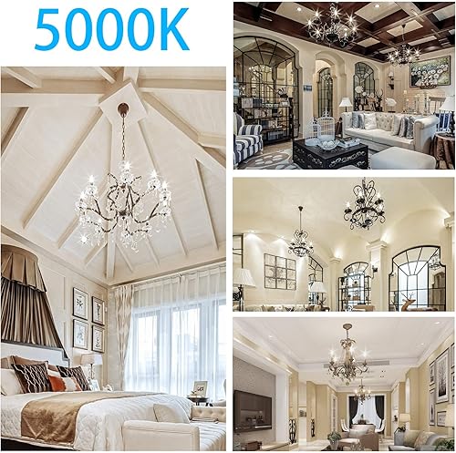 Miniatura 6 de Energetic B11 E12 - Bombillas LED para candelabros equivalentes a 60 W, bombillas LED regulables, luz diurna 5000 K, 550 lm, bombilla decorativa de