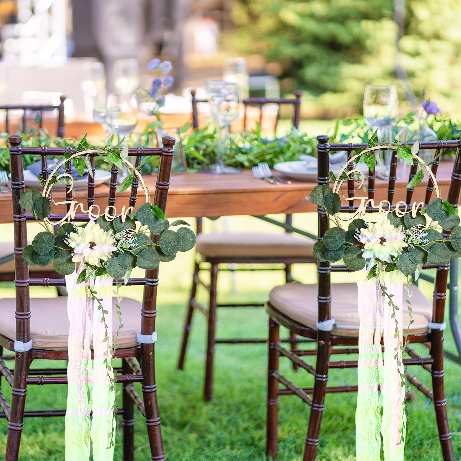 Amazon.co.jp: Vicenpal Mr and Mrs Sign 椅子装飾 結婚式用 新郎新婦