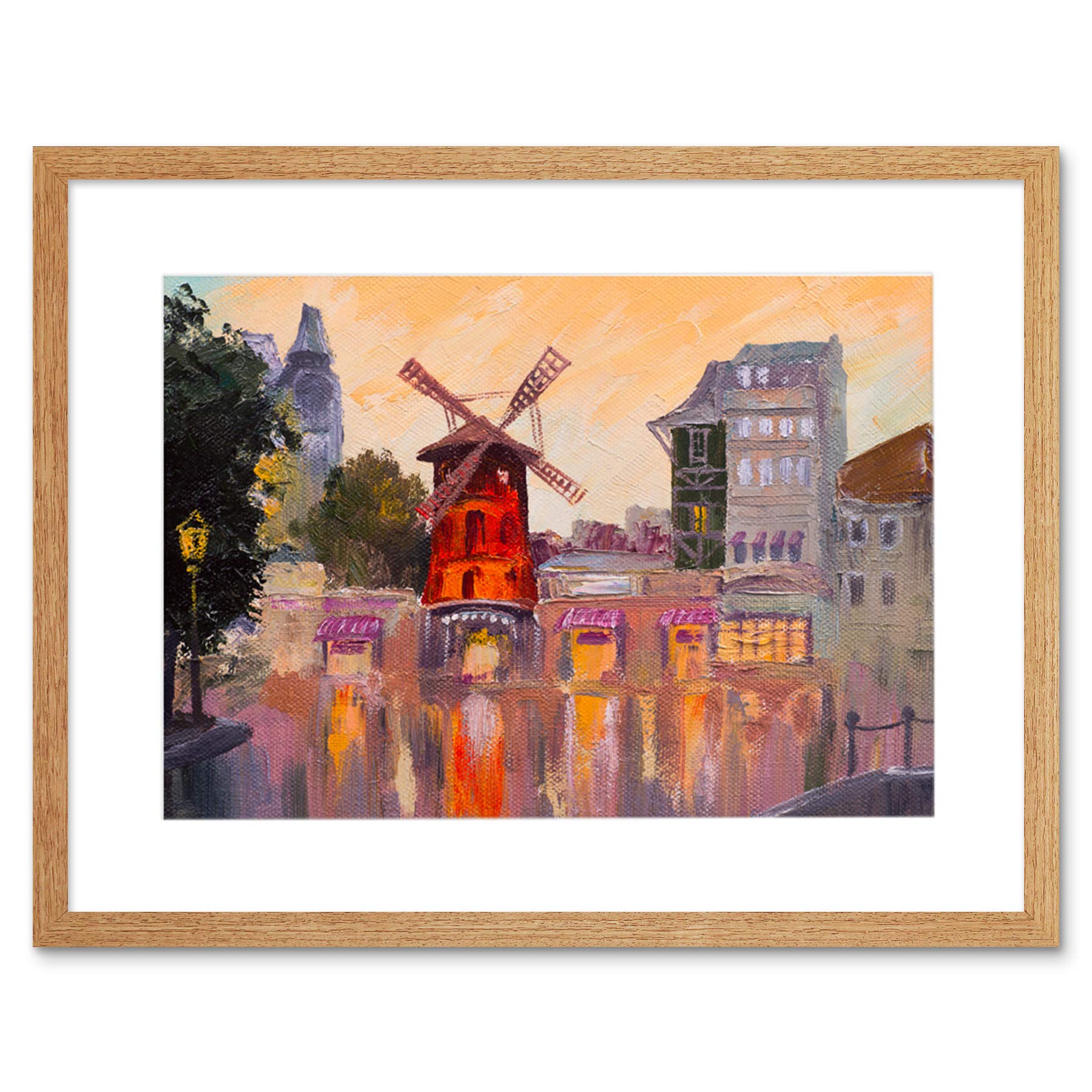 Moulin Rouge Painting Art Print Framed Poster Wall Decor 9x7 inch
