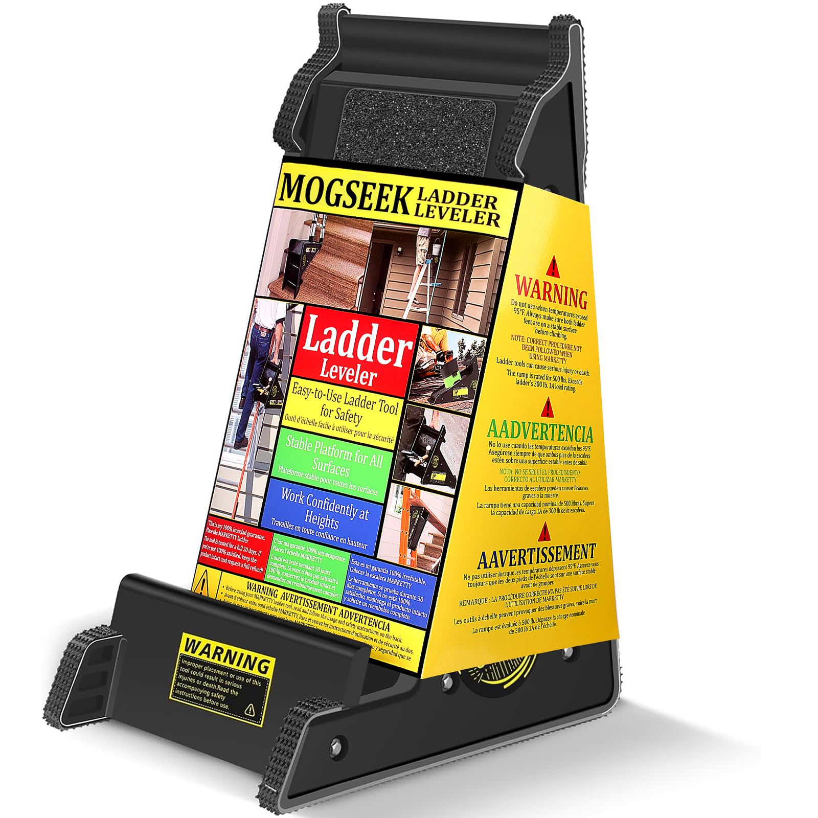 Ladder Leveler, Ladder Tool Extension Ladder, Ladder Leveling Tool, Stair Ladder with Storag Stable Platform for All Surfaces and Uneven Ground