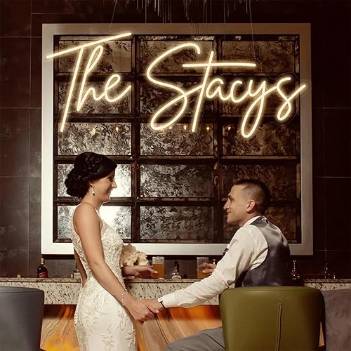 Vista 4 de Letreros de neón personalizables, letrero de neón personalizable para decoración de pared, letreros LED de neón personalizados para bodas, fiestas