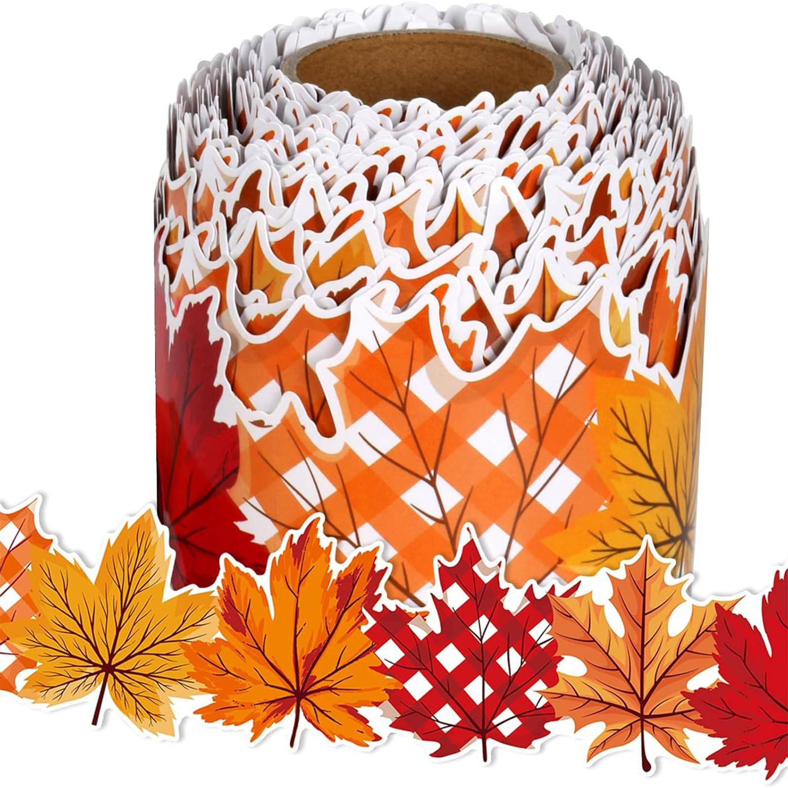 Psdndeww Recommended Notice Board Decorative Bulletin Board Border For 32.8Ft Thanksgiving Leaves Border Trim Sticker