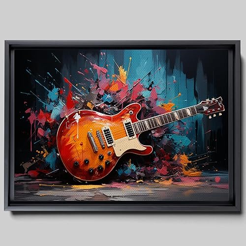 Print guitar canvas print wall decor, ready to hang wall print, design canvas print, Canvas Wall Dekor