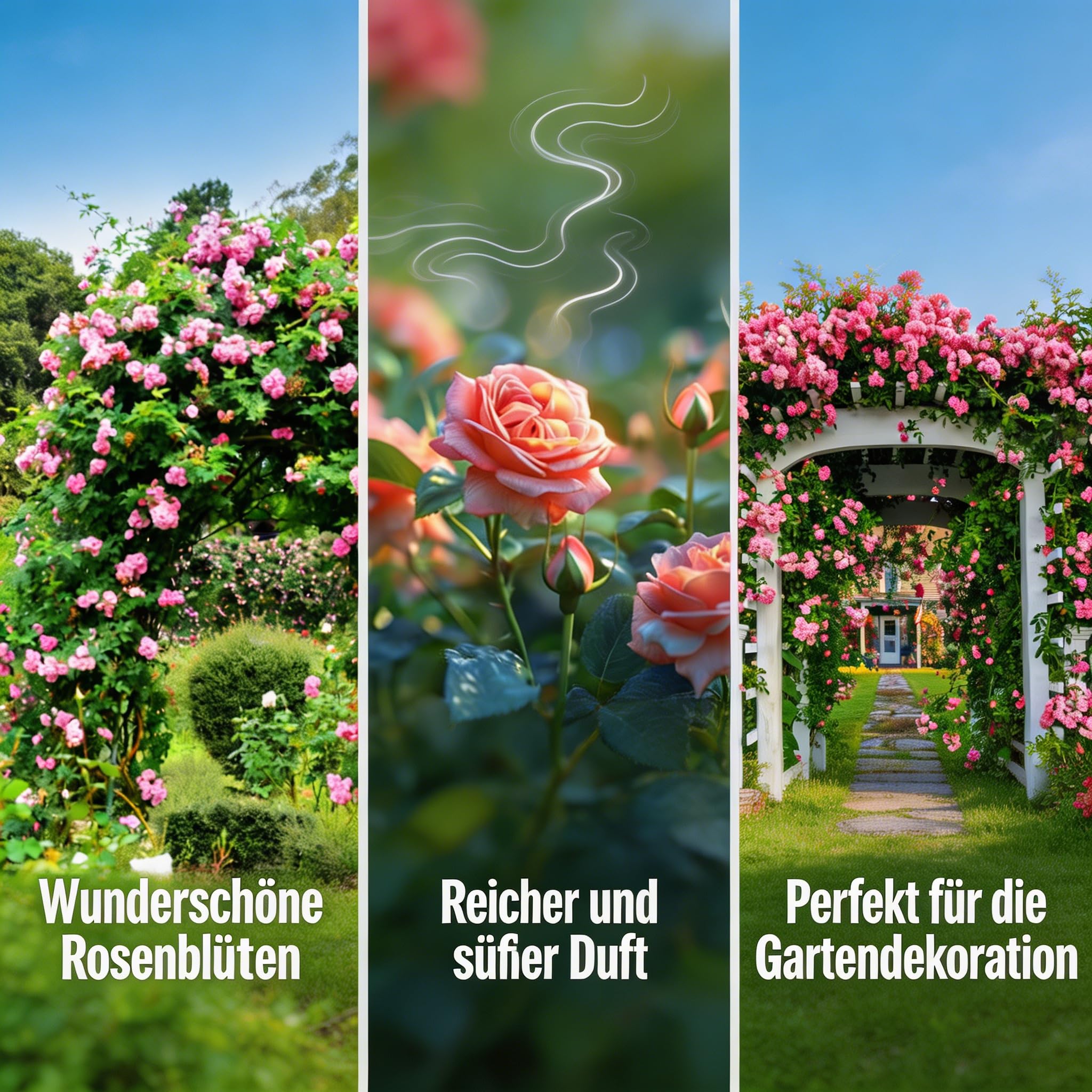 Duftende Rosenpflanzen, geeignet für sonnige Gartenbereiche-4Rhizom-c