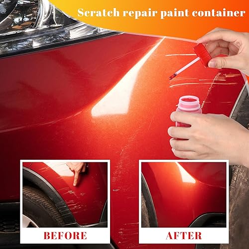 Miniatura 5 de Mumufy 60 botellas de pintura de retoque de pintura con cepillo y tapa, botella de pintura vacía de retoque con bolas de mezcla de pintura de 2