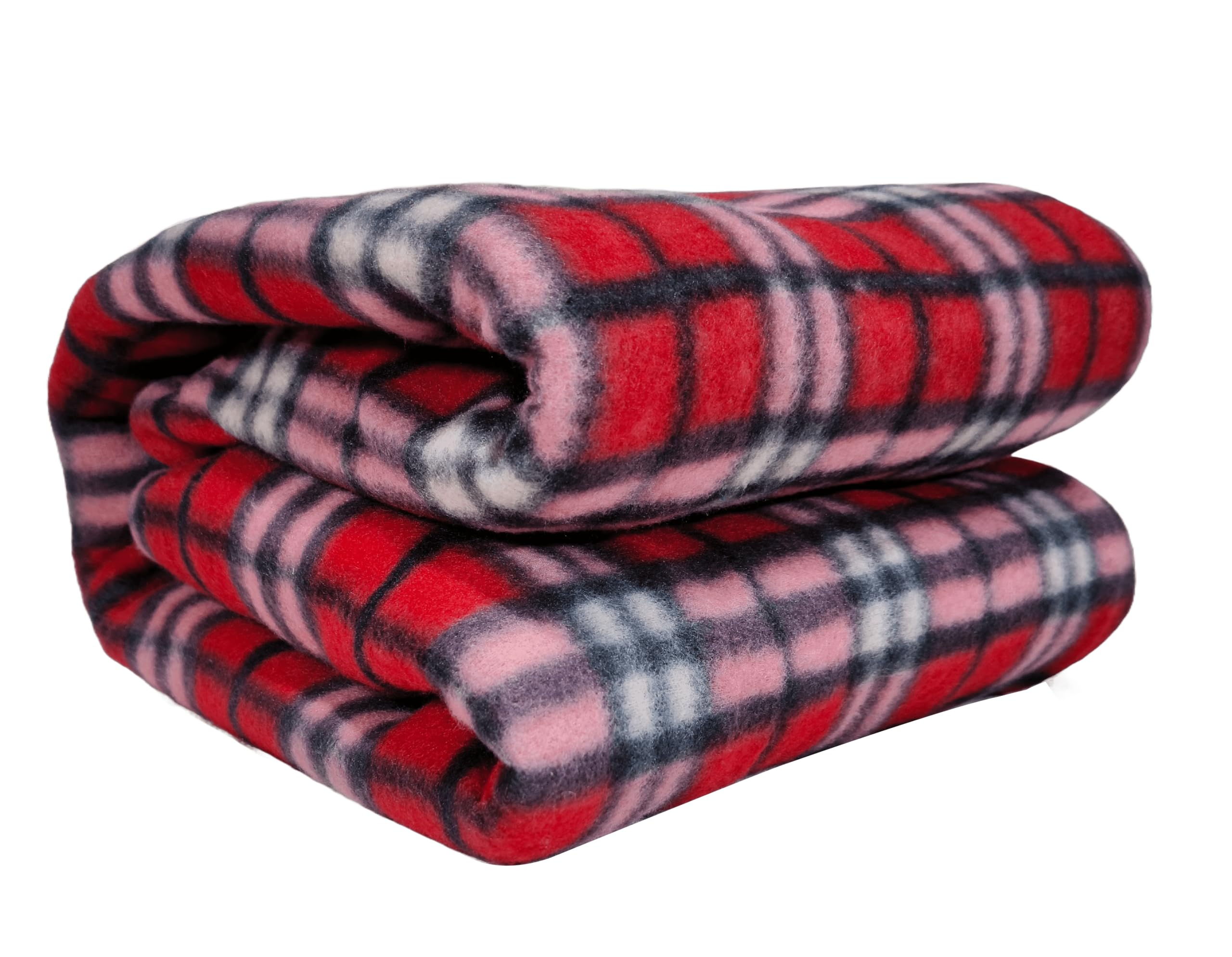 Winter Soft Single Bed Warm Woolen Blend Fleece Blanket Cover | Quilt Cover | Razai Cover with Zipper, Size- 90 x 60 in, Color- Multicolor, Single Bed Size (Single Bed, Red)-image-25