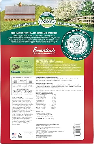 Miniatura 8 de Oxbow Essentials Chinchilla Food - Alimento de chinchilla totalmente natural - 25 libras