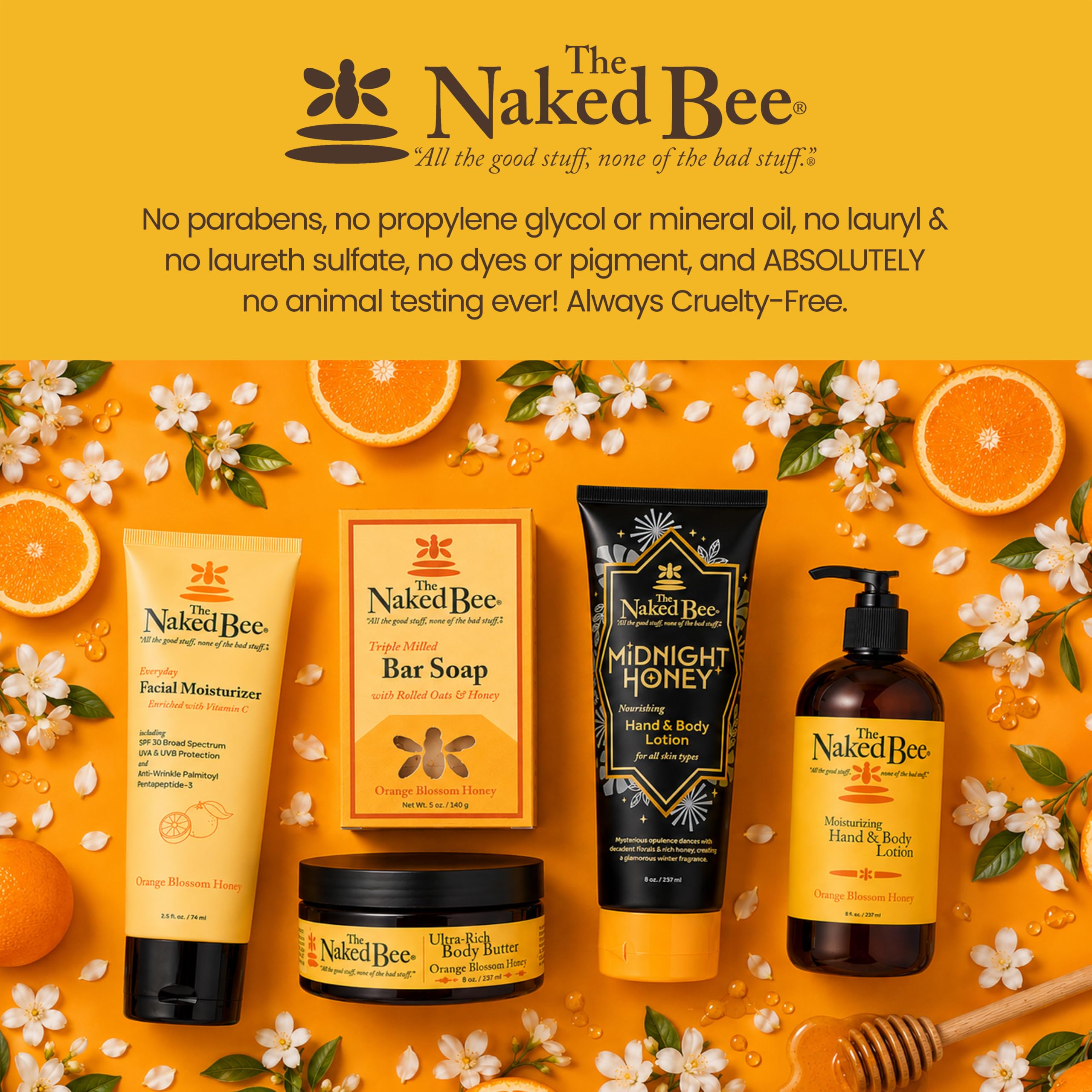 Naked Bee Orange Blossom Honey Large Soap 5 Oz by The Naked Bee