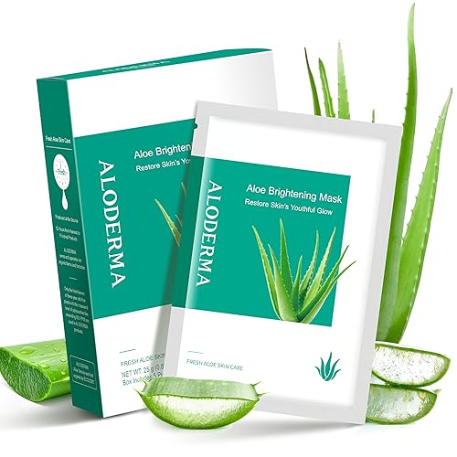 Miniatura 9 de Aloderma Mascarillas hidratantes con 87% de aloe vera orgánico, paquete de 5 mascarillas faciales hidratantes con ácido hialurónico y aceite de