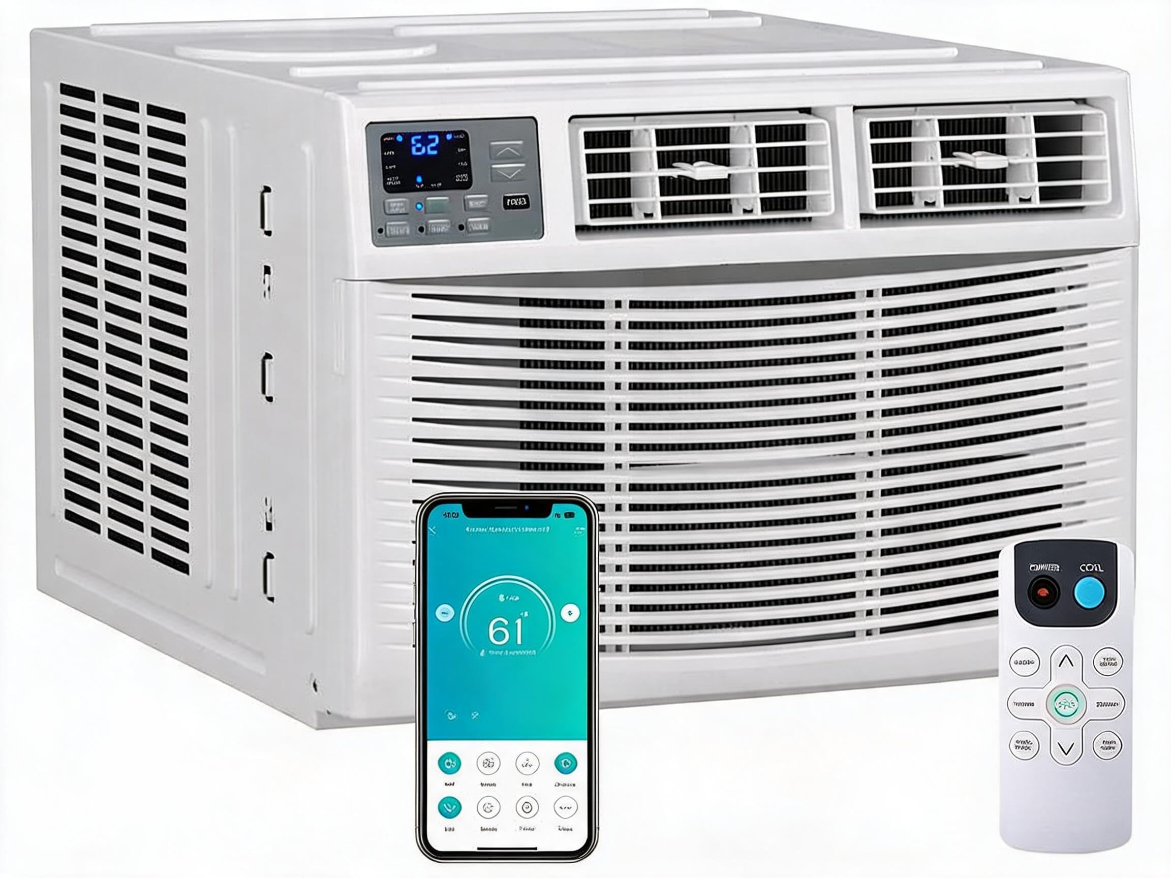 18000 BTU Window Air Conditioner & Heater Combo – APP & Remote Control