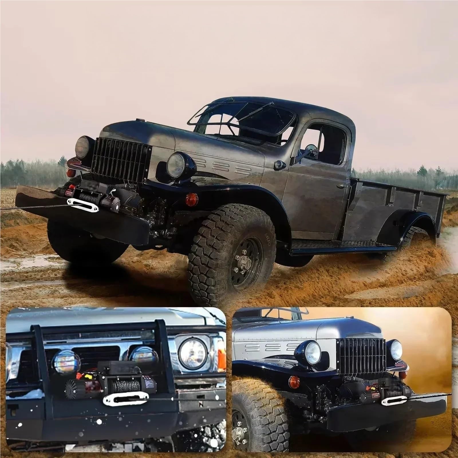 Wciągnik łańcuchowy 13500LB/ 6123KG 12V Elektryczna Wciągarka Z Kabestanem Lina Syntetyczna Ze Stopu 92 24M Do Samochodu Terenowego 4x4/ATV/łódź/podnośnik Przyczepą