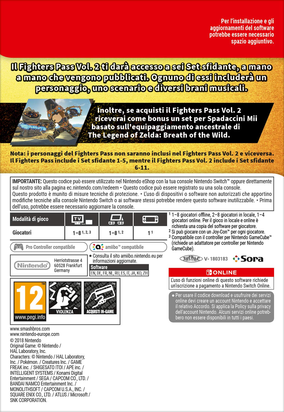 Super Smash Bros. Ultimate: Fighters Pass Vol. 2 | Nintendo Switch - Codice download