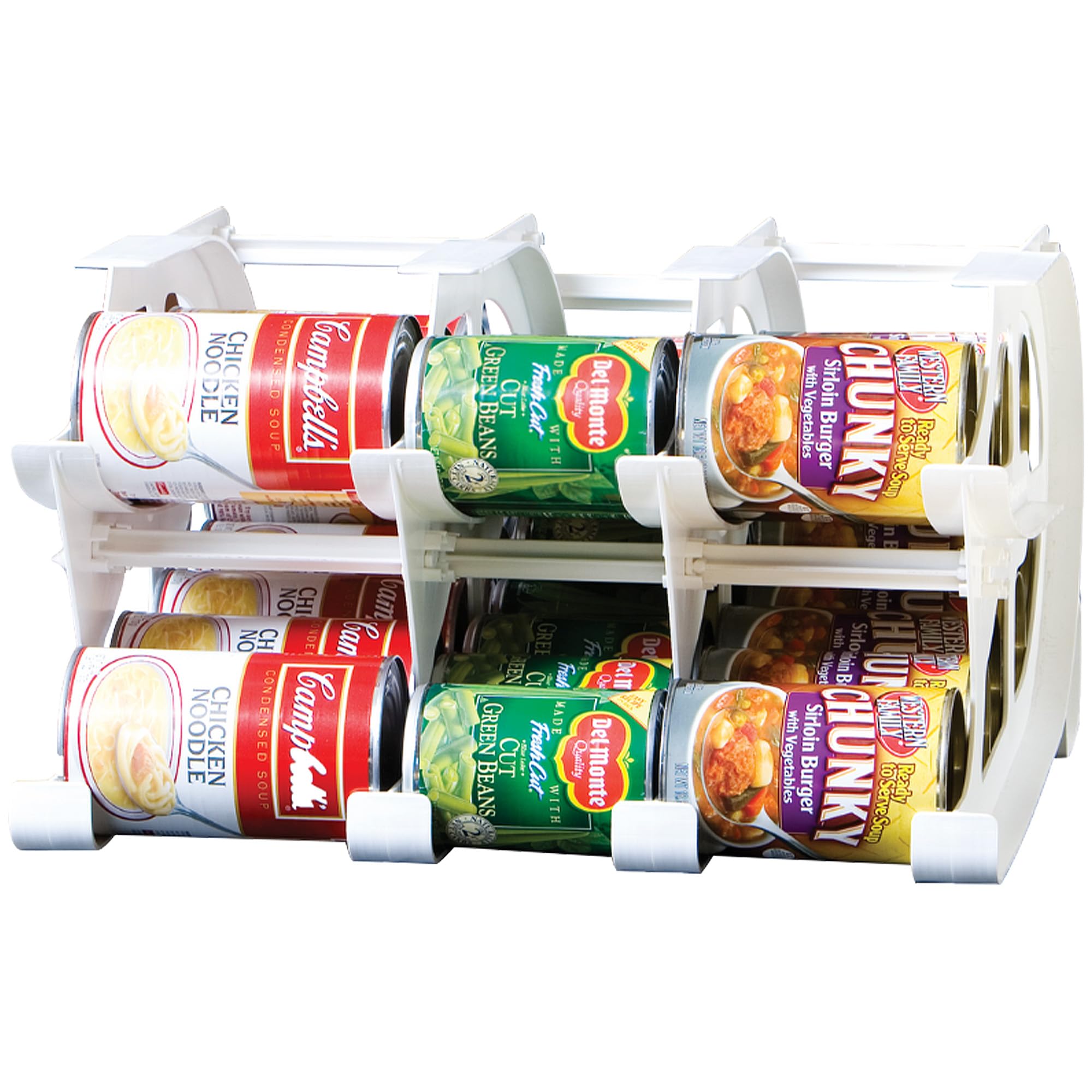 FIFO Mini Can Tracker Stores up to 30 Cans | Rotates First in First Out | Storage for Home Cupboard, Pantry and Cabinet | Organize Your Kitchen | 4" Cans or Taller (Mini Can Tracker - 30 cans)