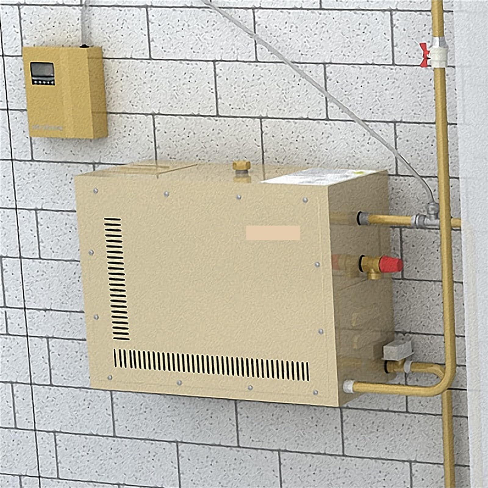 Generador de acero inoxidable, descalcificador automático for sauna, baño, controlador digital 12 kW Alta eficiencia(15kw 380v)