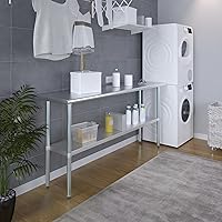 Vista 227 de Mesa de trabajo de acero inoxidable, mesa de metal