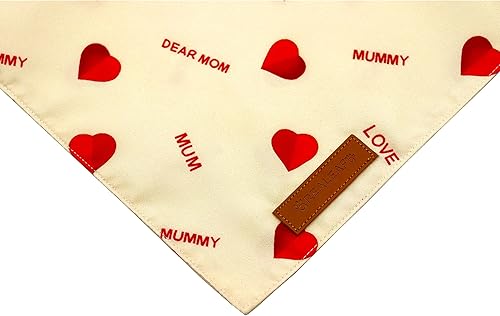 Miniatura 5 de Realeaf Pañuelos para el día de la madre, 2 unidades, bufanda reversible para mascotas con texto en inglés "I Love My Mom" para niños y niñas, tela