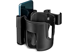 Clip-on Rollator Walker Cup and Phone Holder for Drive Medical Rollators